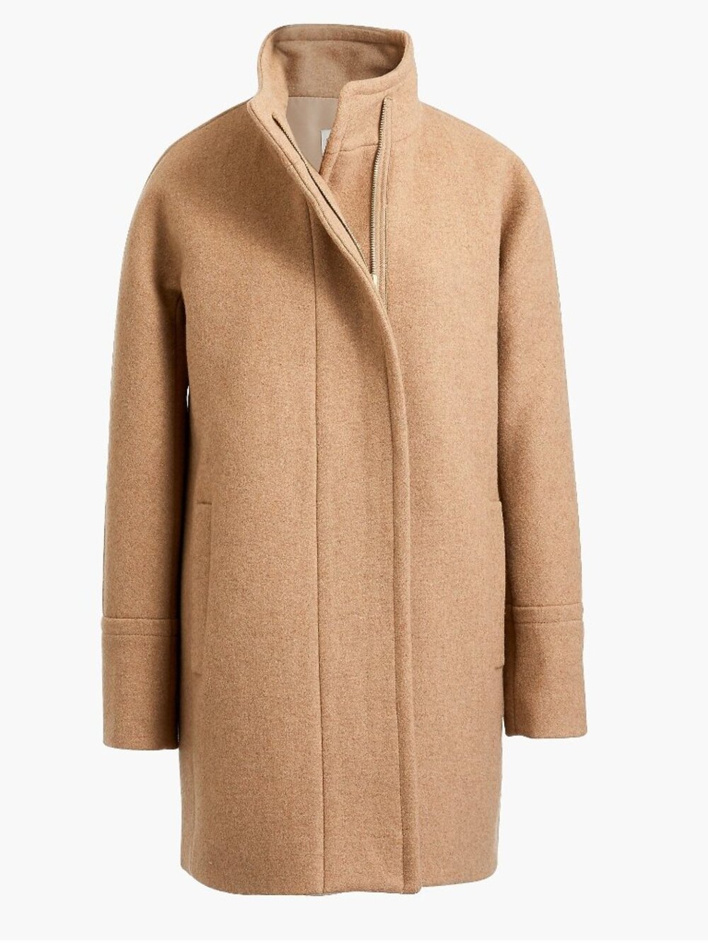 J. Crew City Coat for Women Heathered Acorn 6 Wool Blend Nude Camel Tan #A3781 - Picture 2 of 10